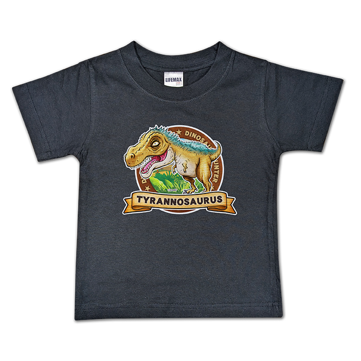 恐竜ハンター　オリジナルキッズTシャツ　ティラノサウルス